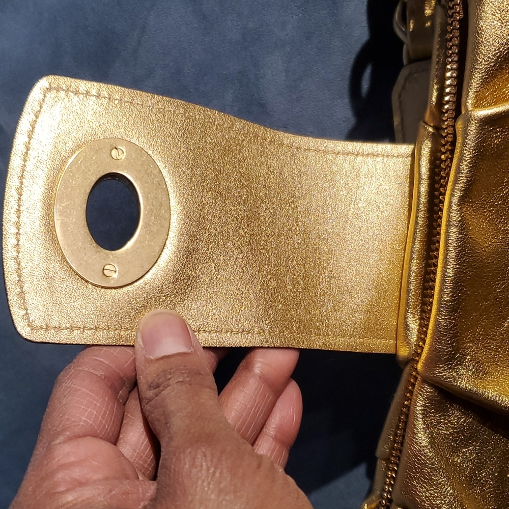 πHPπ RARE Coach Amanda Pippa Leather Gold Purse chain strap - Picture 10 of 17